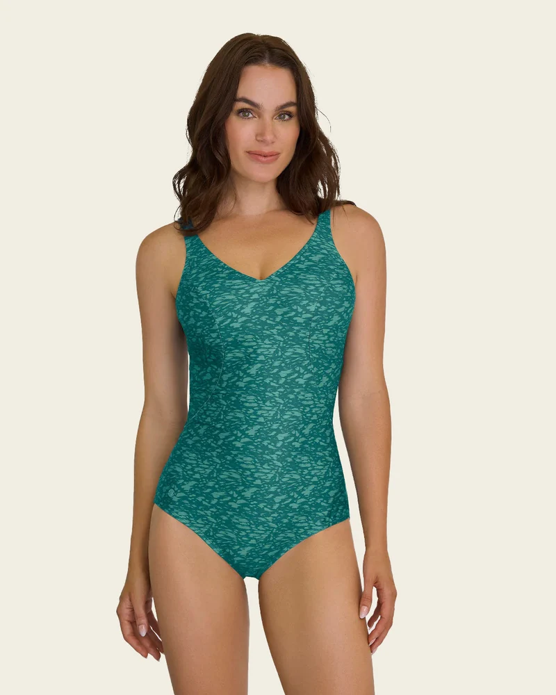Print Corrigerend Badpak Leonisa | Tropische Print Buikcontrole
