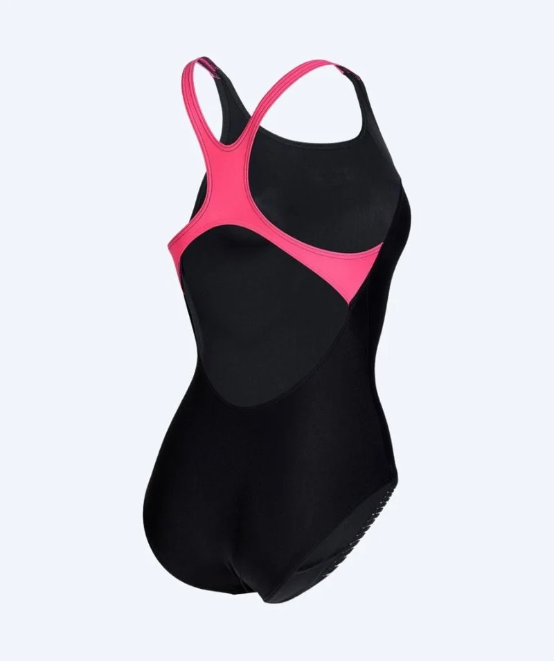 Arena Badeanzug für Damen - Swim Pro Graphic - Schwarz/Hellrosa
