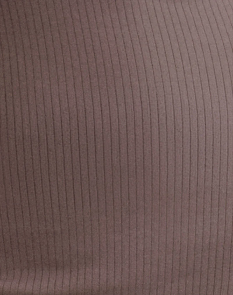 Sukha Minikleid aus dick geripptem „Coffee Quartz“