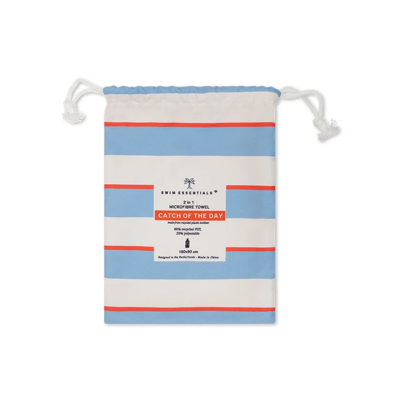 Beach Towel Microfiber - Multicolored - Catch Of The Day - 180 x 90 cm