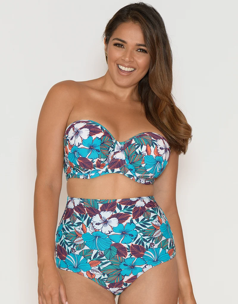 Curvy Kate Hibiscus Reversible Bikini Print Mix