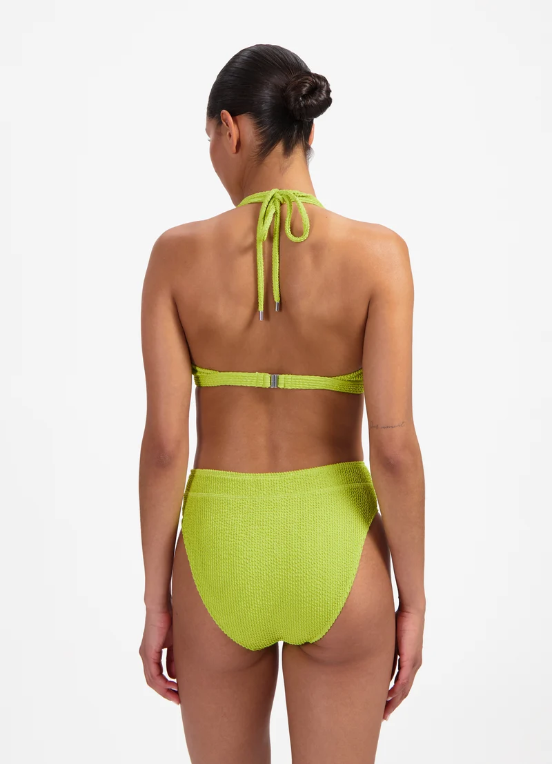 Pistache halter bikinitop met beugel