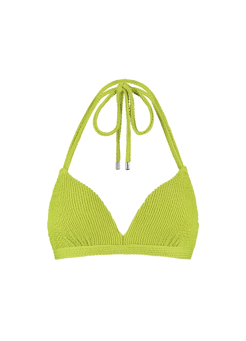 Pistache halter bikinitop met beugel