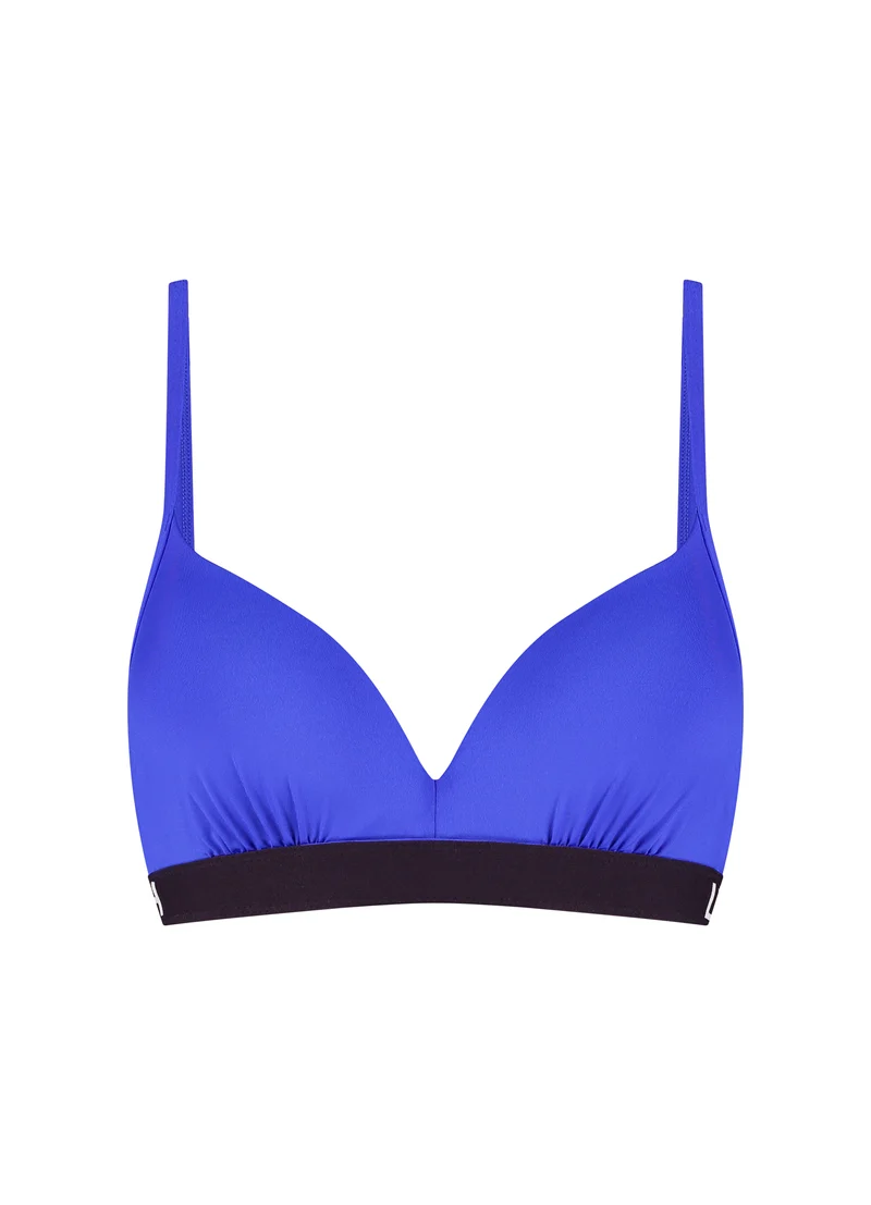 Electric Blue plunge bikinitop