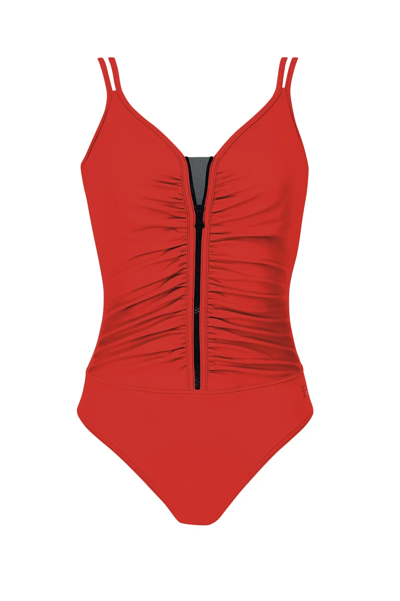 Color Up Zipper Swimsuit