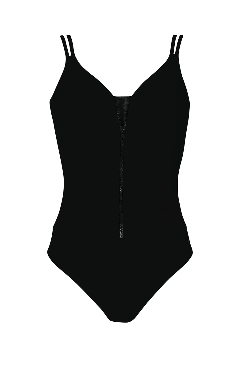 Color Up Zipper Swimsuit