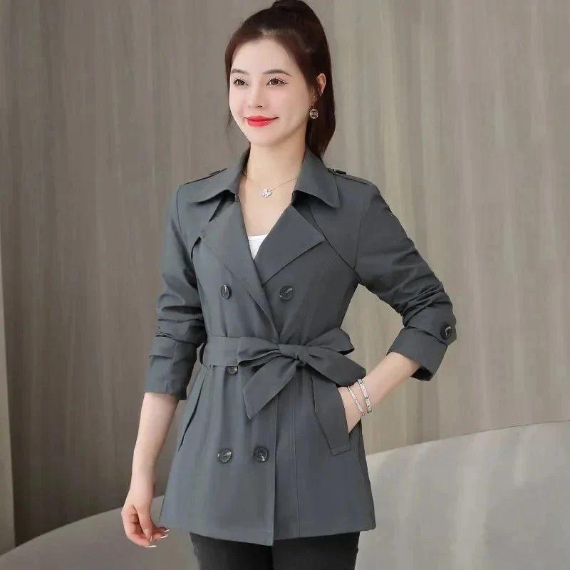 Neue Damen-Windjacke für den Frühling – zweireihiger Stil