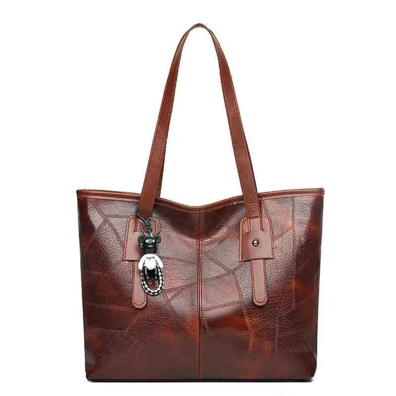 Trendige, geräumige Tragetasche für Damen – horizontale, quadratische Handtasche mit Reißverschluss, die über der Schulter getragen werden kann.