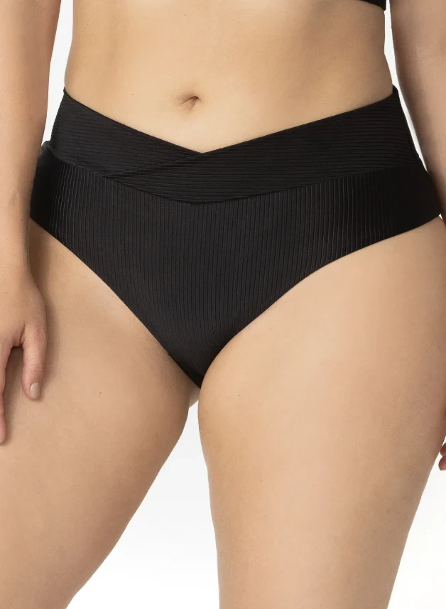 Zwart High Waist Brazilian Bikini Broekje Garotas | Corrigerend Hoge Taille