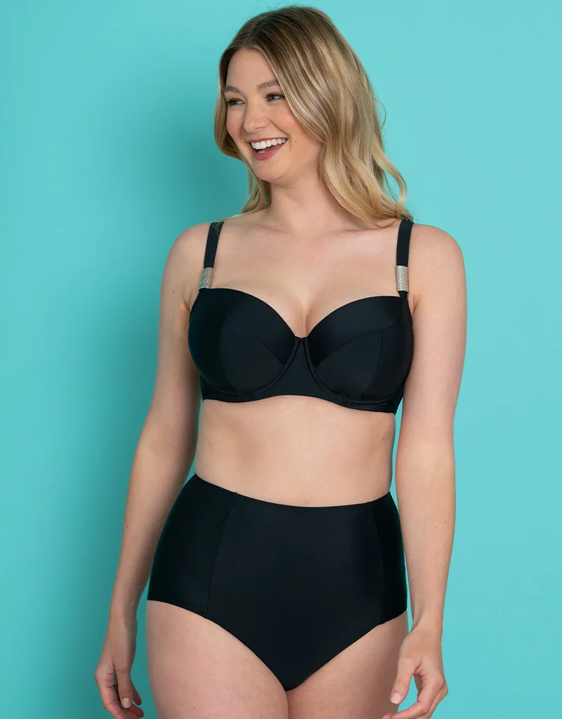 Flirtelle Dubai Escape Padded Balcony Top Black