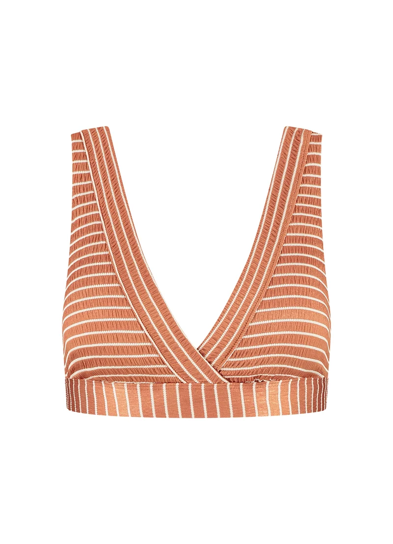 Caramel Stripe shape bikinitop