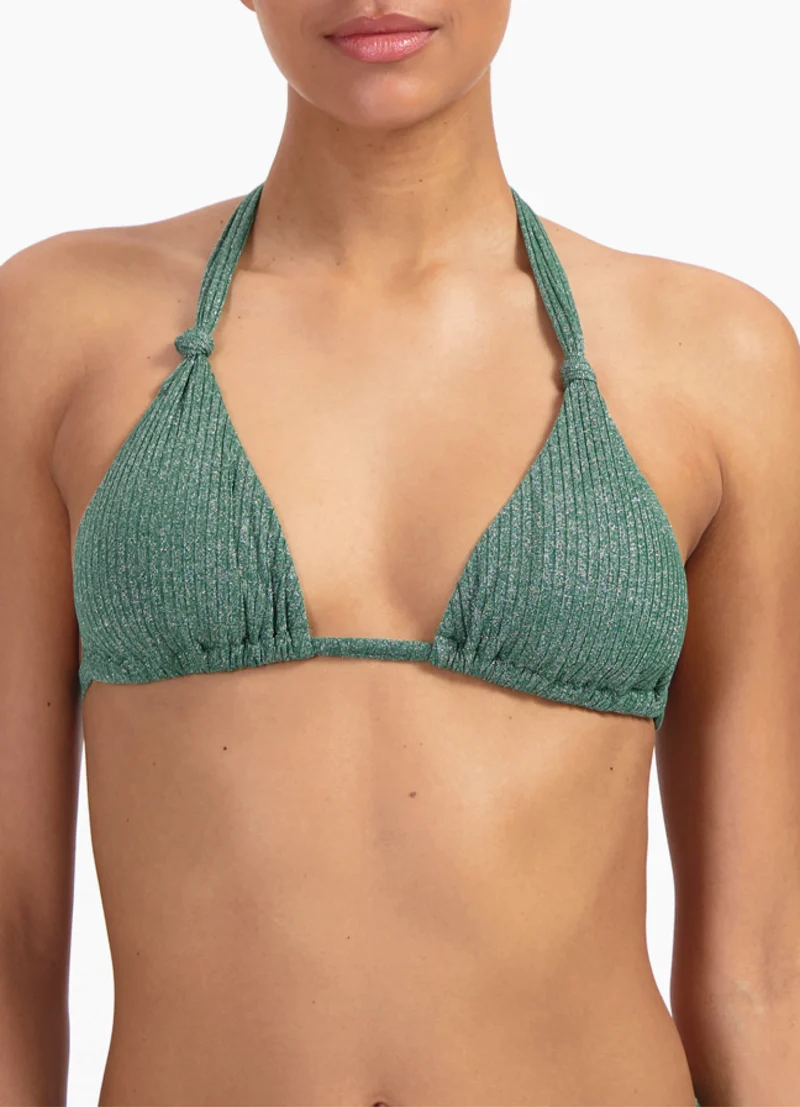 Green Glitter triangel bikinitop