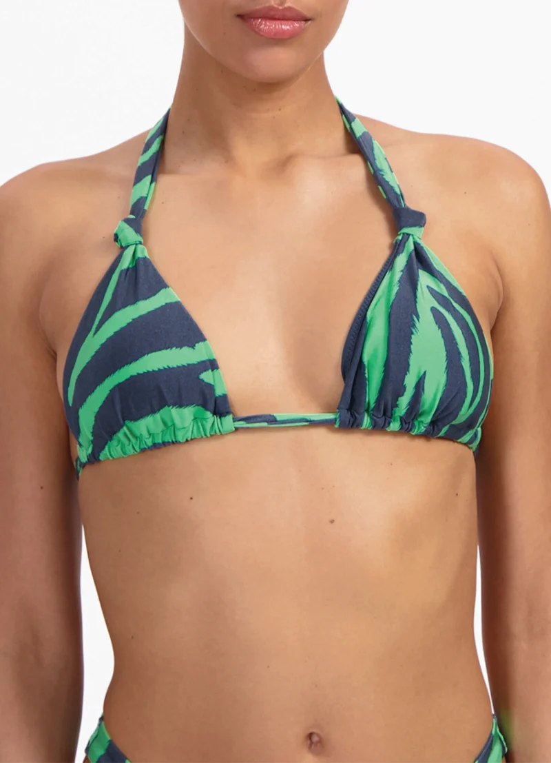 Green Tiger triangel bikinitop