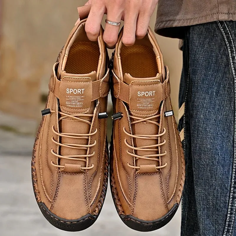 Handgefertigte Herren-Freizeitschuhe – Bequeme, modische Low-Top-Schuhe für alle Jahreszeiten in großen Größen