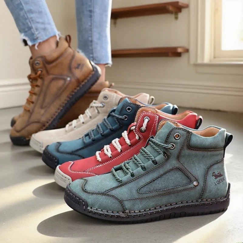 Neue handgefertigte Damenschuhe aus Leder – Lässige Slipper, atmungsaktive Ballerinas, modische Mokassins, auch in großen Größen erhältlich