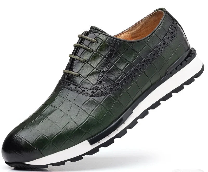 Luxuriöse Sneaker aus echtem Leder, kariertes Webmuster, Schnürschuhe, Herren-Oxford-Schuhe für Frühling/Herbst 2025