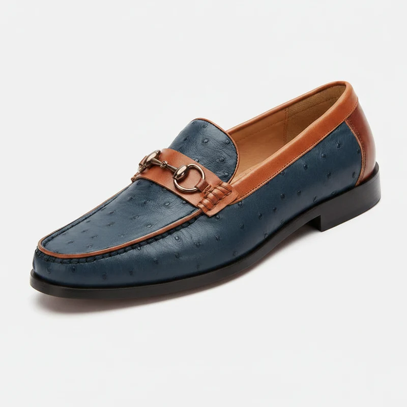 Luxuriöse Herren-Loafer mit Krokodilmuster – handgefertigte braune Slipper für formelle Anlässe im Büro