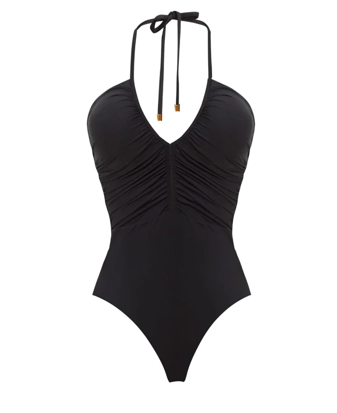 Midnight Josie Halter Badpak Zwart - PQ Swim Luxe Dames