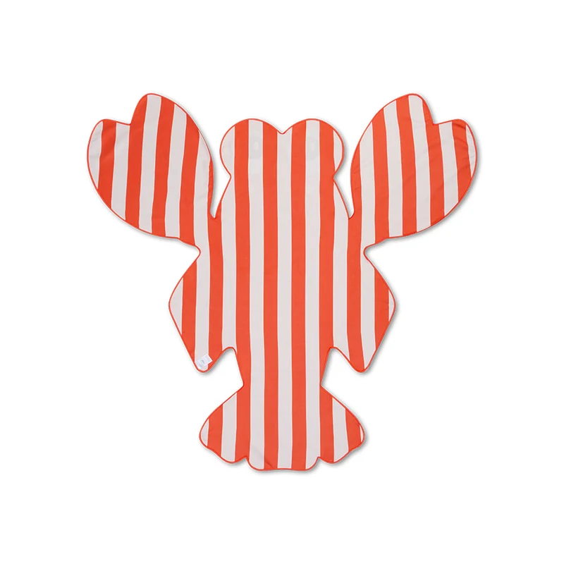 Beach Towel Microfiber - Red - Lobster - 140 cm