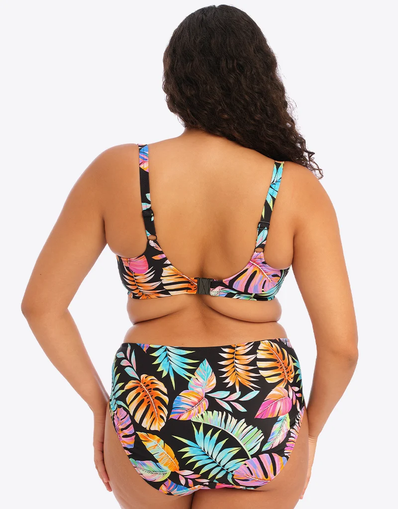 Elomi Tropical Falls Plunge Bikini Top Black