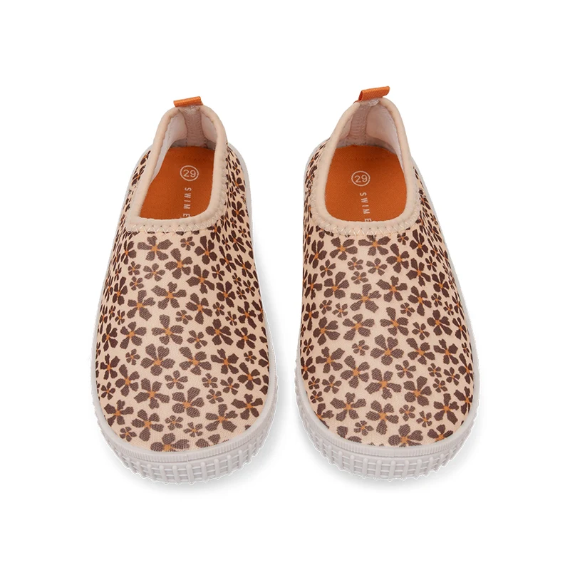 Kids Water Shoes - Orange - Wild Flowers - Size 19-29