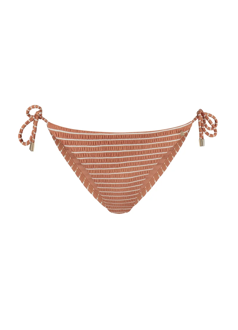 Caramel Stripe strik bikinibroekje
