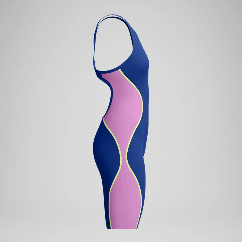 Women's Fastskin LZR Pure Intent 2.0 Openback Kneeskin Navy/Purple