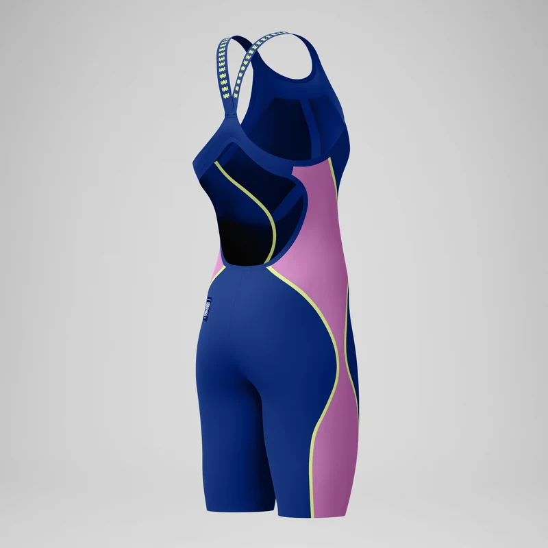 Women's Fastskin LZR Pure Intent 2.0 Openback Kneeskin Navy/Purple