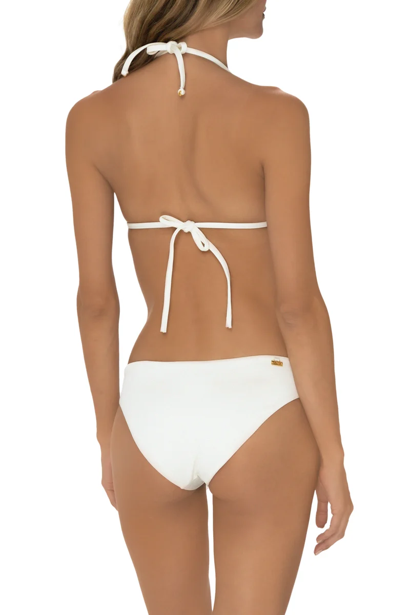 Witte Schelp Bikini Milonga | Handgemaakte Luxe Designer Bikini Colombia