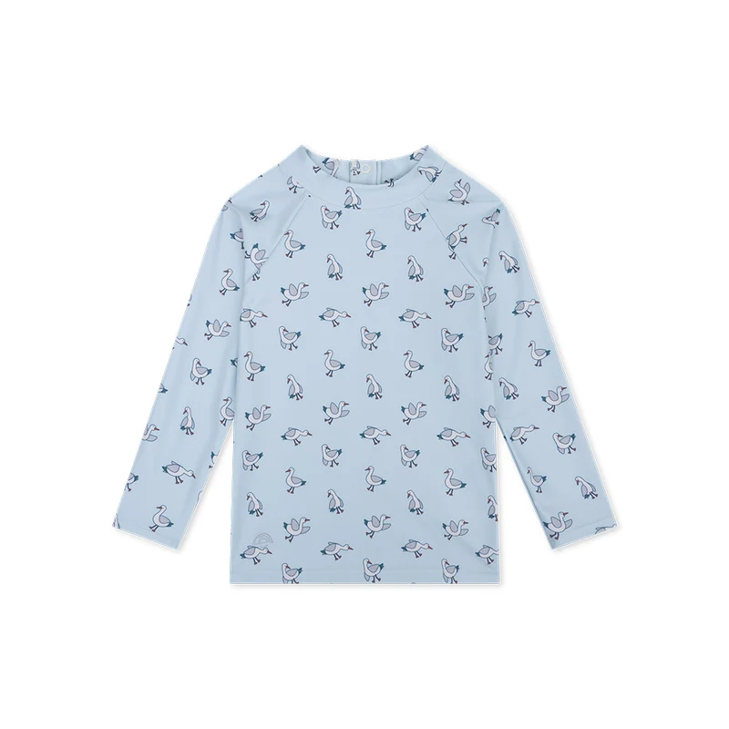 UV Swimming T-Shirt Long Sleeves - Blue - Little Seagull