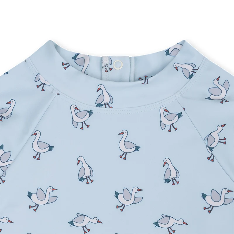 UV Swimming T-Shirt Long Sleeves - Blue - Little Seagull