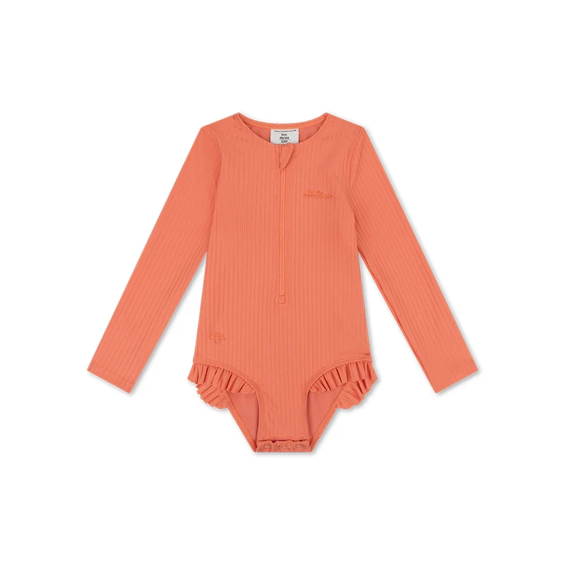 UV Swimsuit Girls With Long Sleeves - Pink - Pink Bay