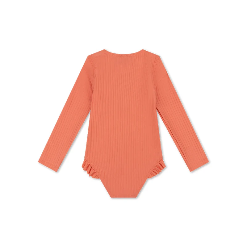 UV Swimsuit Girls With Long Sleeves - Pink - Pink Bay