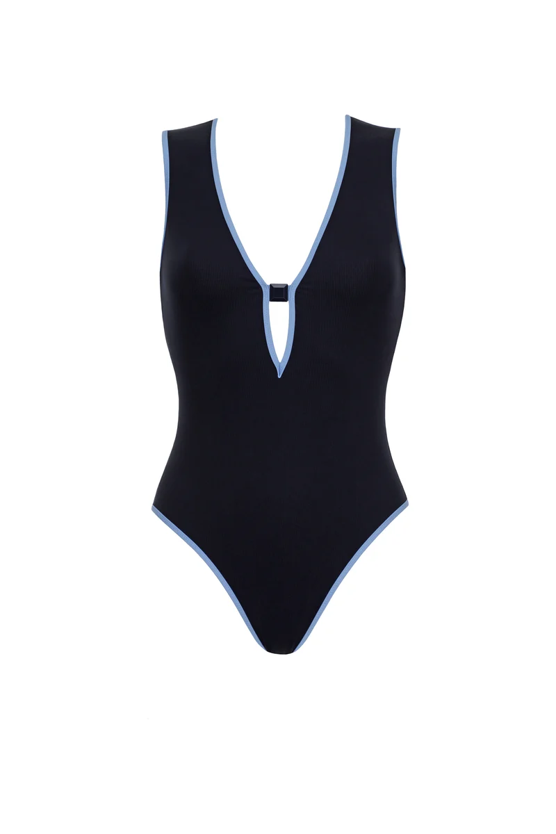 Duo Rib Buckle Swimsuit