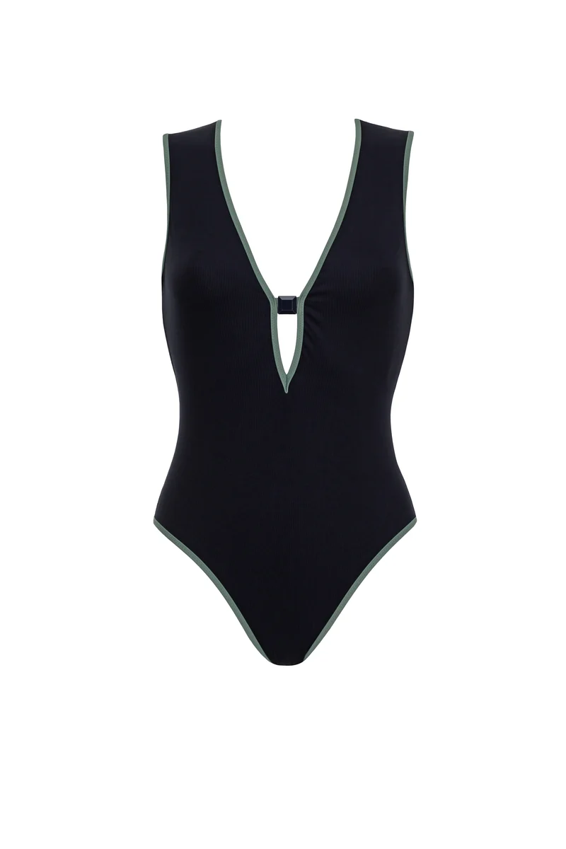 Duo Rib Buckle Swimsuit