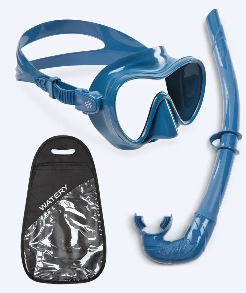 Watery Combo Schnorchelset für Erwachsene - Cliff - Blau