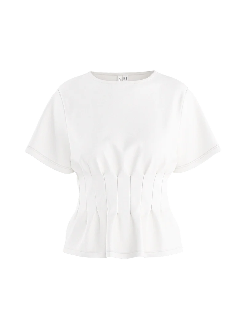HDORIA SS PLEATED T-SHIRT