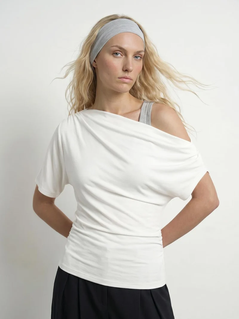 HDEMMA DRAPED OFF-SHOULDER TOP