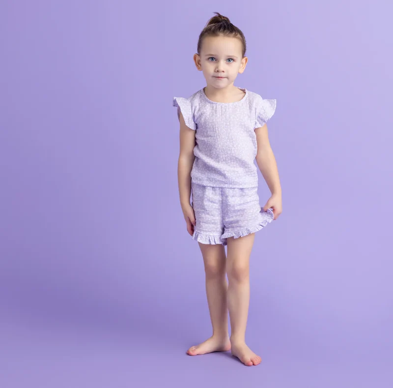 Beachwear Girls - Muslin - Lila - Leopard
