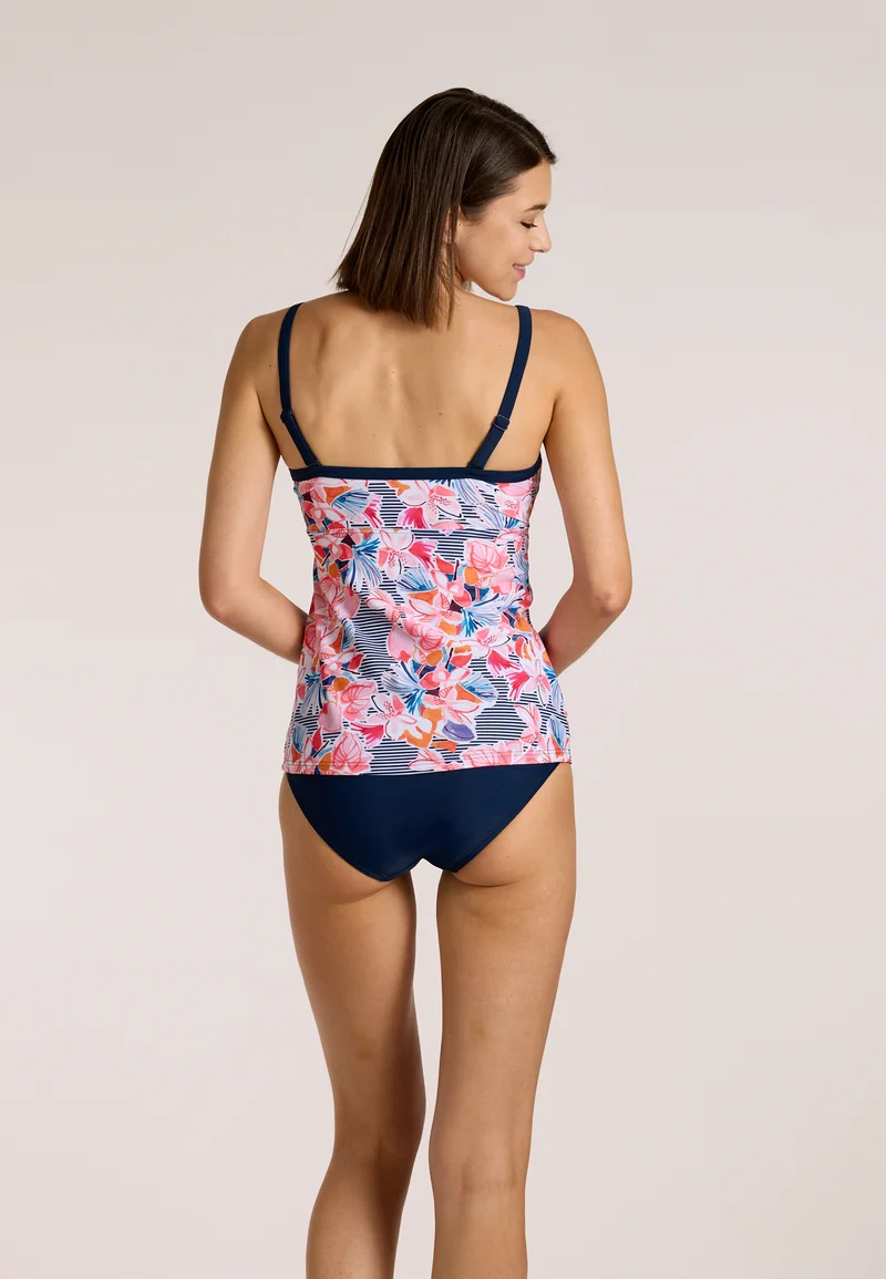 Navy Bloom Tankini Set