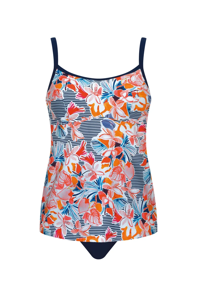 Navy Bloom Tankini Set