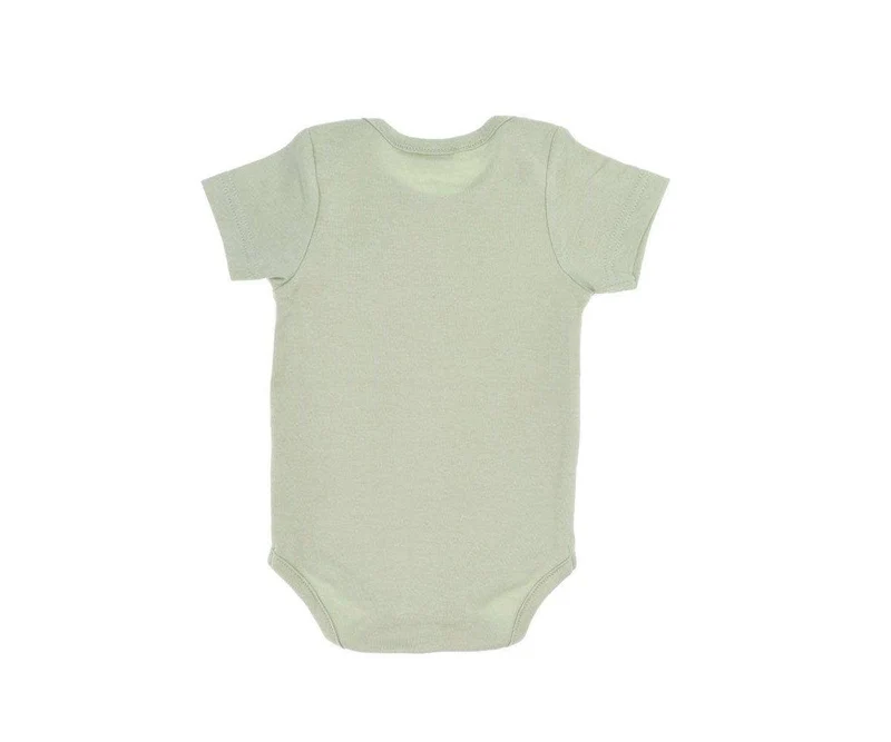Tutete kortærmet babybody med salvieblade - 3 mdr.