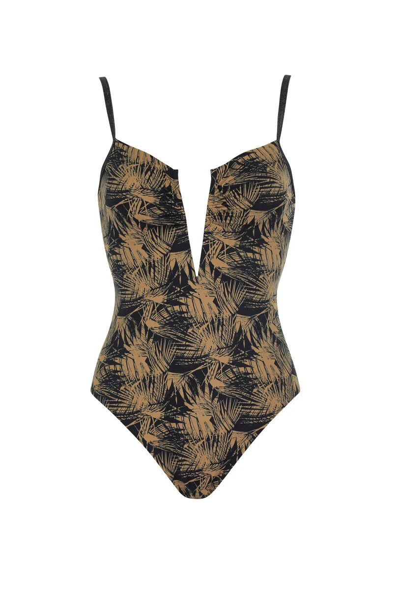 Metallic Shine Wire Swimsuit