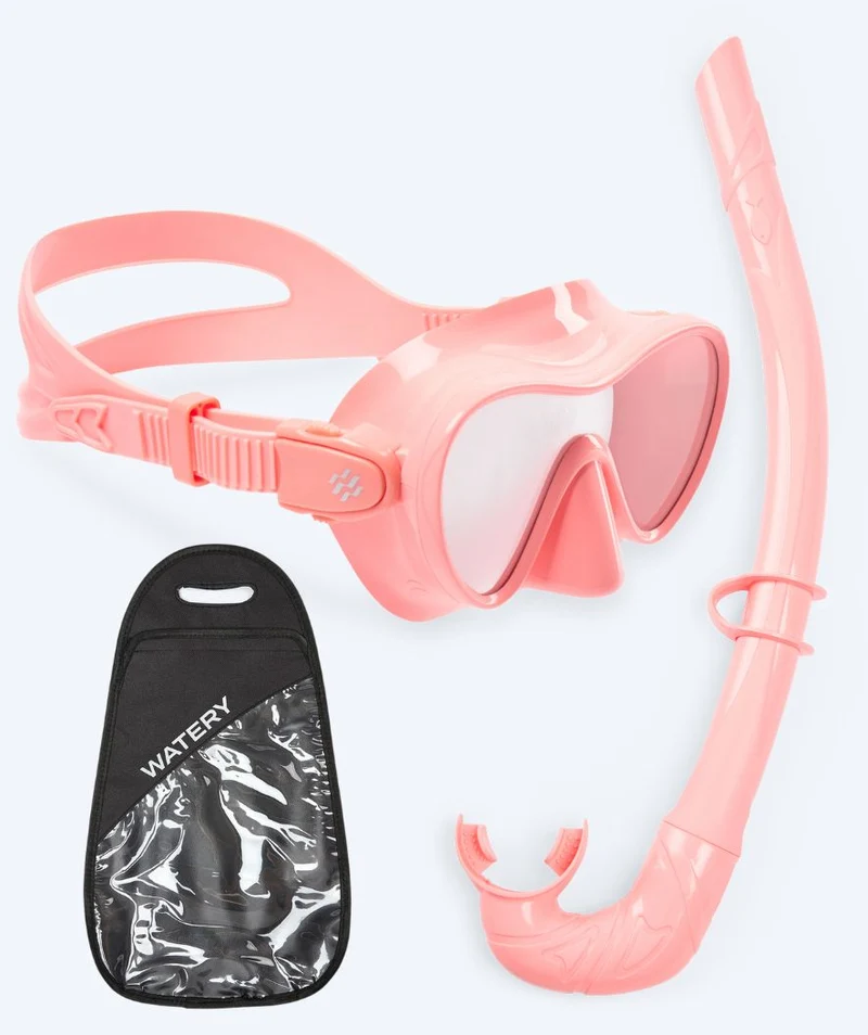 Watery Combo Schnorchelset für Kinder - Cliff - Rosa