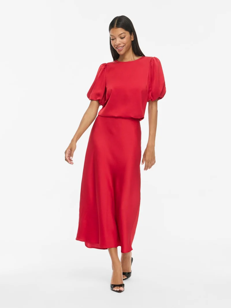 VIELLETTE 2/4 SATIN PUFF TOP