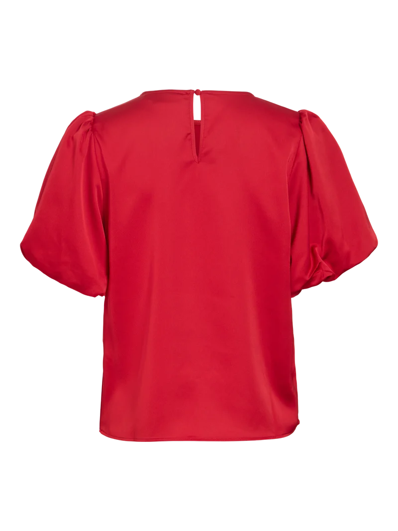 VIELLETTE 2/4 SATIN PUFF TOP