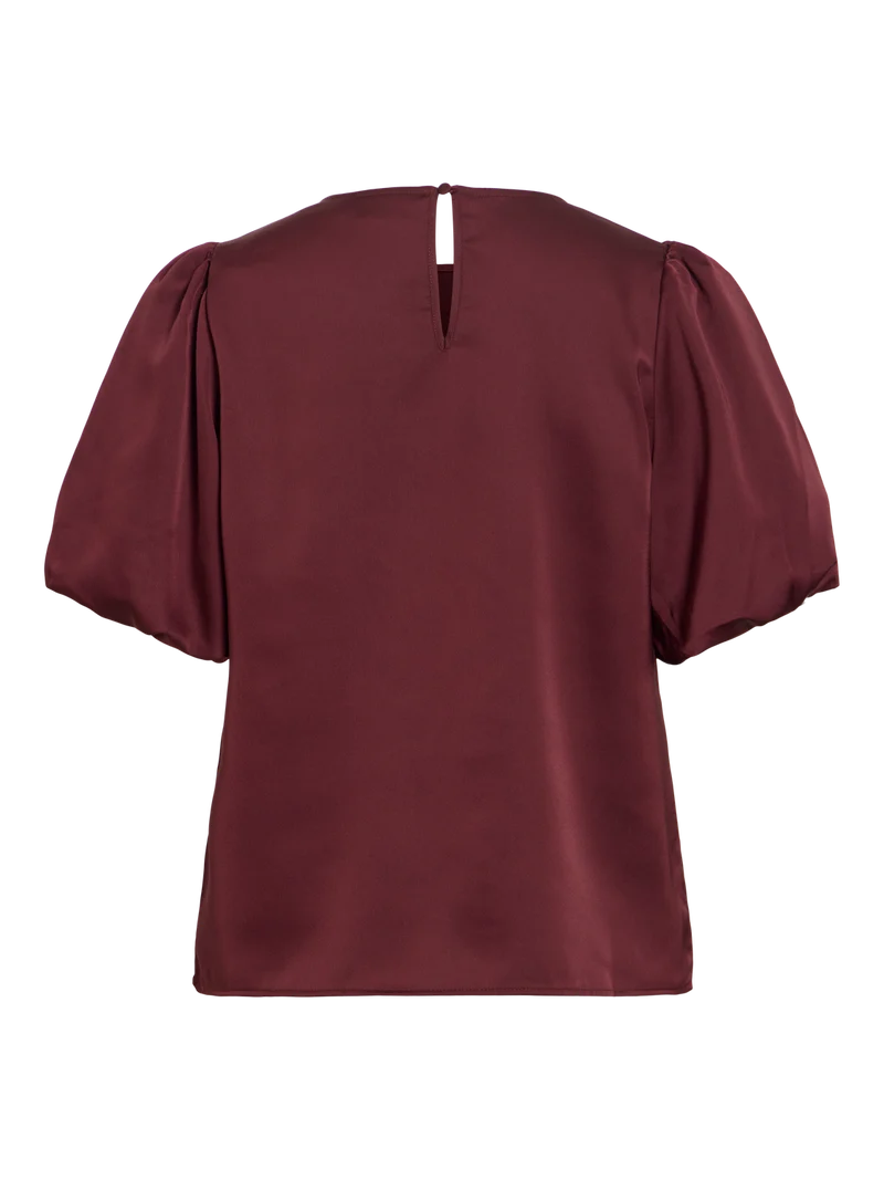 VIELLETTE 2/4 SATIN PUFF TOP