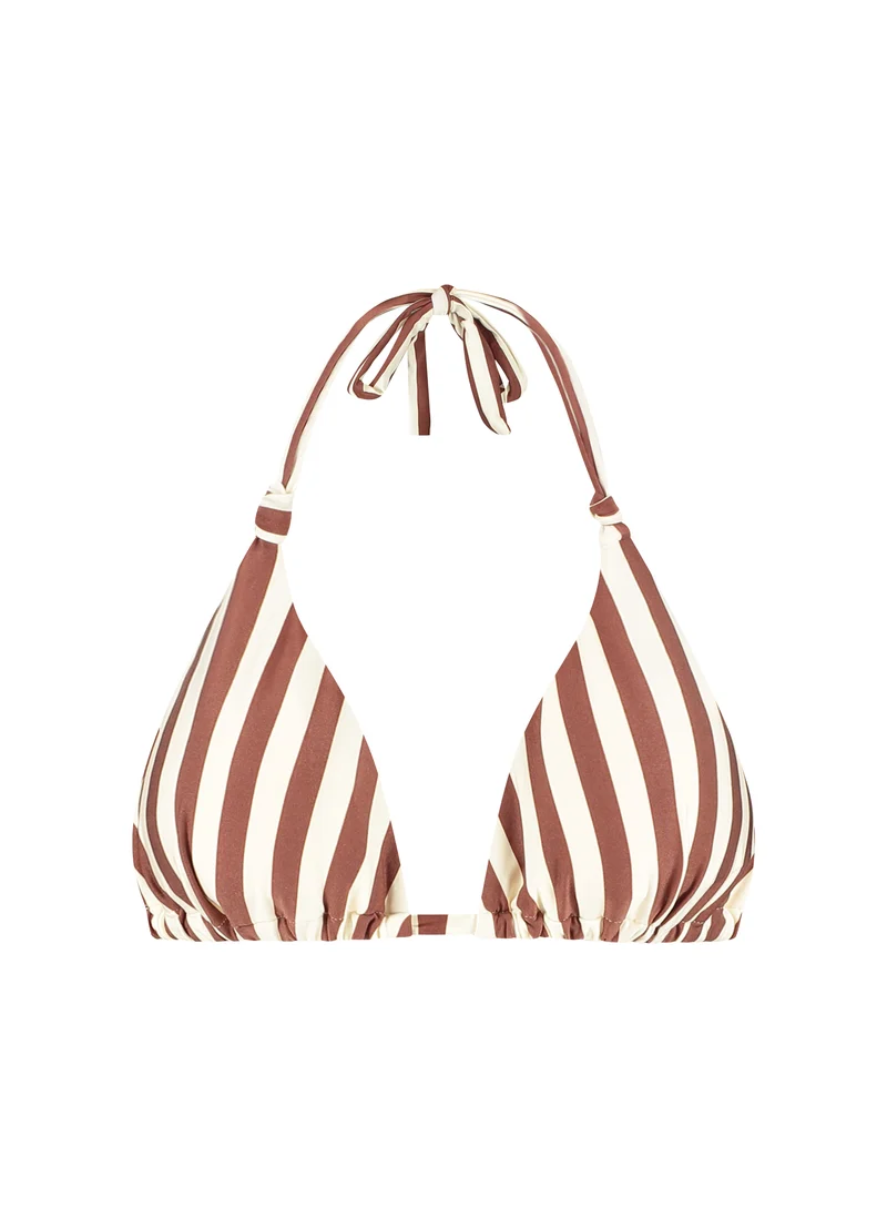 Cinnamon Stripe triangel bikinitop