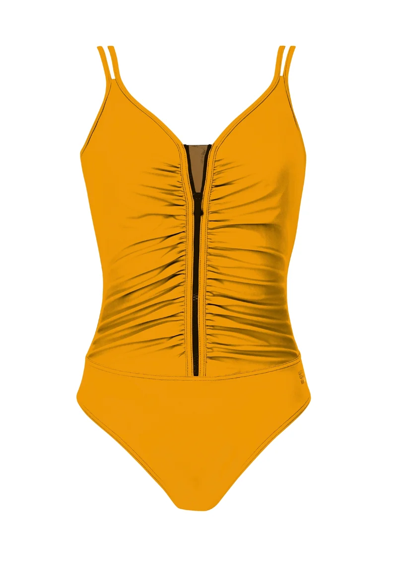 Color Up Zipper Swimsuit