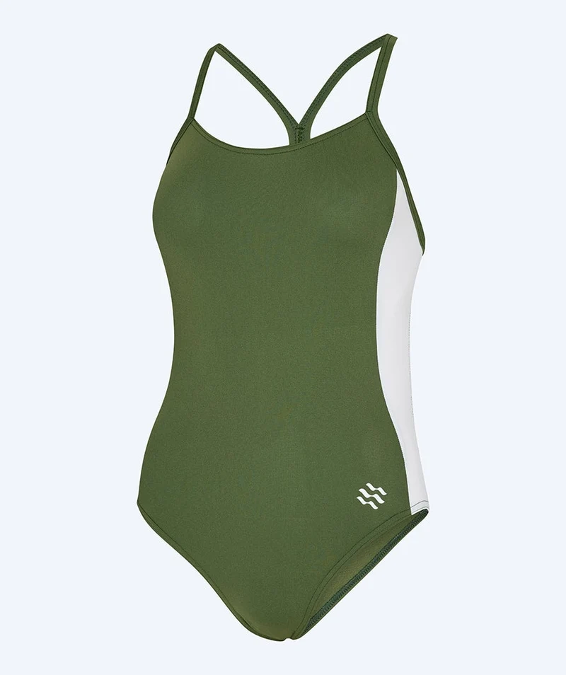 Watery Badeanzug für Damen - Sidestroke Solid - Forest Green